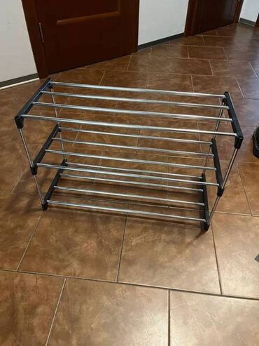 шкаф для обуви с полками: Тумба жана бут кийим койгуч, Жаңы, Башка материал, Акылуу жеткирүү, Өзү алып кетүү, түсү - Кара