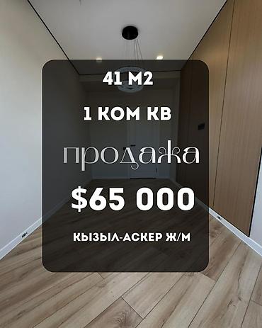 49: 1 комната, 41 м², Кызыл Аскер Элитка, 4 этаж, Евроремонт — 1