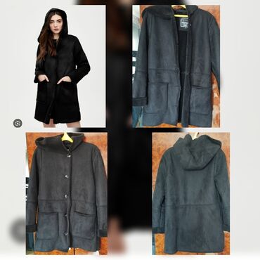 женские куртки с капюшоном: Лёгкая удобная дублёнка. Размер С-М. Европейский бренд. Продаю за 20