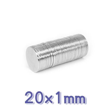 неодимовый магнит: 20x1 мм мощные магниты 20x1 мм круглый поисковый магнит 20 мм X 1 мм