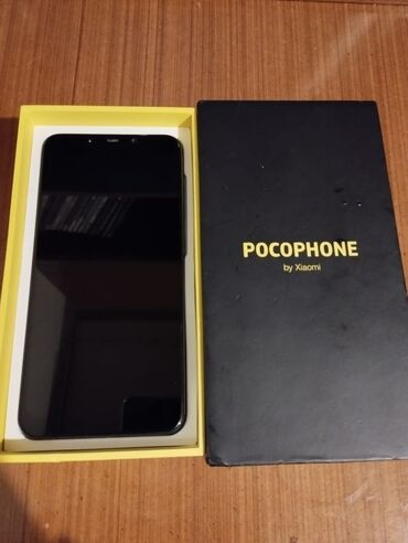 poko x 3: Poco Pocophone F1, 64 GB, rəng - Qara, Sensor, Face ID