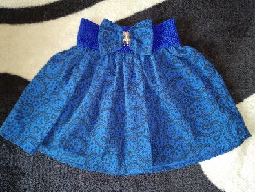льняное платье: Детское платье, цвет - Синий, Новый