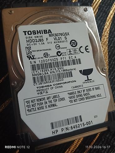 1фото Жесткий диск Hdd на 512гб, 10фиксированых переназначеных