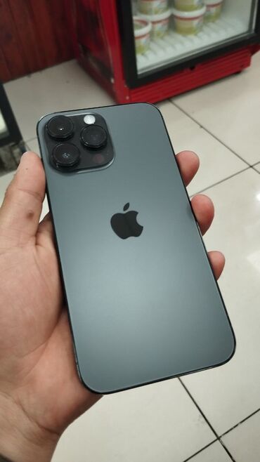 Мобильные телефоны: IPhone 14 Pro Max, Б/у, 256 ГБ, Black Titanium, Зарядное устройство, Чехол, Кабель, 89 %