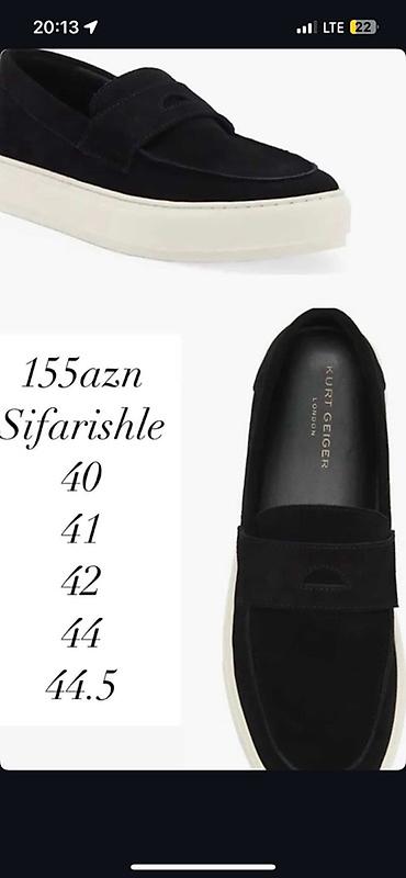 kurt geiger canta: Kurt Geiger London kişi loaferi - Rəng: qara üst hissə, ağ qalın — 1