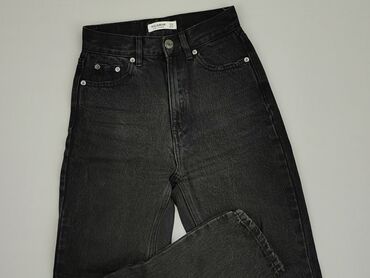 bluzki jeansowa z falbanką: Jeansy, Pull and Bear, 2XS, stan - Bardzo dobry