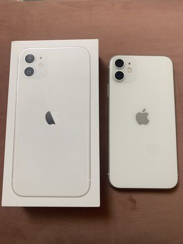 муляж iphone: IPhone 11, Колдонулган, 128 ГБ, Ак, Куту, 84 %