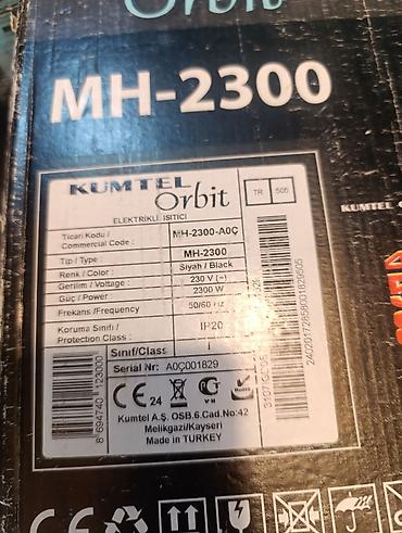 spiral peci: Kumtel Orbit Dual MH-2300 elektrikli isitici - Növ: Şaquli — 4