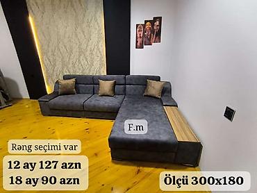 mətbəxt divanı: Künc divan, Yeni, Açılan, Parça, Şəhərdaxili pulsuz çatdırılma — 1
