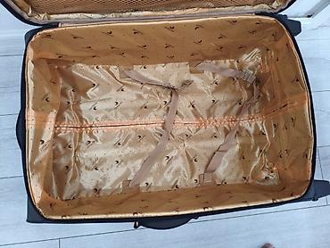 дорожный чемодан ош: Чемодан, Б/у, Средний (40 - 70 л), На колесах, С выдвижной ручкой, Съёмные колеса — 3