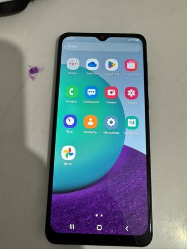 телефон прадажа: Samsung Galaxy A02, түсү - Көк, 2 SIM
