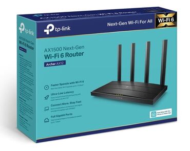 Модемы и сетевое оборудование: Wi-Fi роутер TP-Link Archer AX1500, б/у. 5ггц, 2,4ггц, lan 4