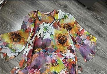 z176 paint code: Prelep tanani kaftan za plažu sa širokim rukavima, S veličine — 1