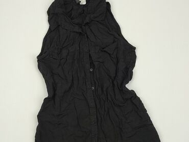 czarne bluzki krótki rękaw obcisła: Shirt, H&M, S (EU 36), condition - Good