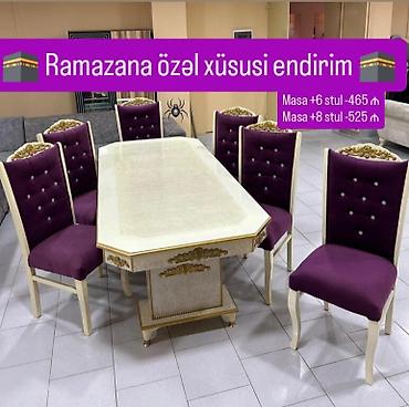 Masalar və oturacaqlar: Masa stol stul desti — 1