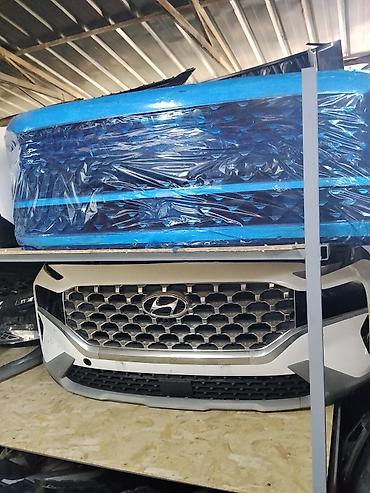 Решётка радиатора и передний бампер для Hyundai Santa Fe (рестайлинг)