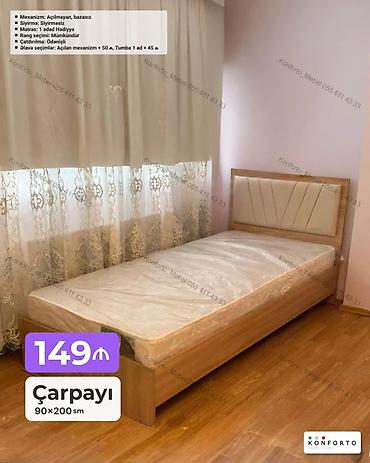 Çarpayı – 90×200 sm - Mexanizm: Açılmayan, bazasız - Sıyırma