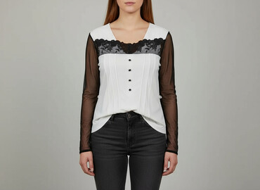 modne duże rozmiary bluzki i tuniki: Infinity, Women's blouse, size 3XL