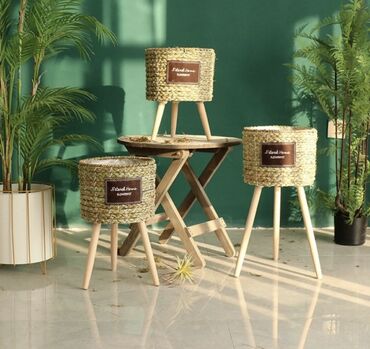 Горшки для растений: Набор из 3 соломенных кашпо для цветов☘️🌱🌸 стильное и экологичное at lalafo.kg — 5 Горшки для растений: Набор из 3 соломенных кашпо для цветов☘️🌱🌸 стильное и экологичное — 5