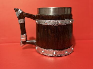 Süfrə ləvazimatları: Fincanlar, rəng - Qəhvəyi, Metal, 1 əd, 400 ml