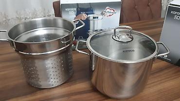 karaca: Qazan, rəng - Gümüşü, Paslanmayan polad, 3 l, 20 sm, Karaca, Türkiyə — 2