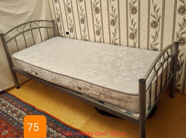 шикарная кровать: Təknəfərlik çarpayı, Bazasız, Matras ilə, Siyirməsiz