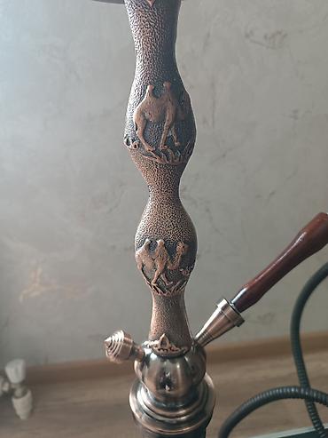 ev tapickalari: Naxışlı şişəli nargilə dəsti - Material: metal gövdə (mis-qızılı — 2