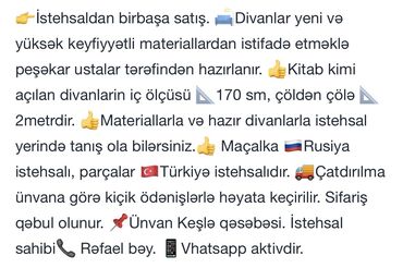 Divanlar: Divan, Yeni, Açılan, Bazalı, Parça, Ödənişli çatdırılma — 7
