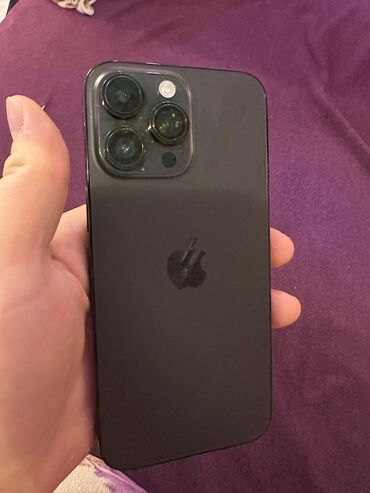 barter iphone x: IPhone 14 Pro Max, 128 GB, Black Titanium, Barmaq izi, Simsiz şarj, Face ID