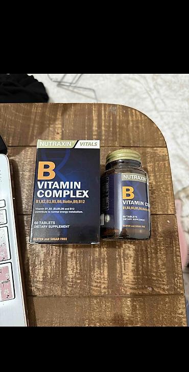 Красота и здоровье: Nutraxin Vitals B Vitamin Complex vitamin b vitamini qida əlavəsi - — 4