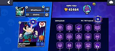 banner capı: Brawl Stars hesabı – inkişaf etmiş profil - Trophy sayısı: 45,464 - — 10
