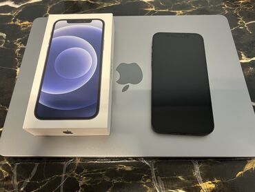 Apple iPhone: IPhone 12, Б/у, 128 ГБ, Черный, Чехол, Коробка, 85 %