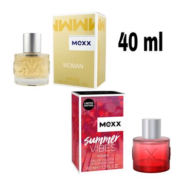 Ətriyyat: Mexx qadin parfumu. 1-2 defe istifade olunub . Made in Germany. 100%