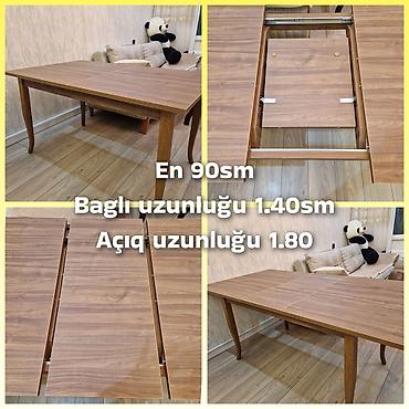 Masalar: Açılan/bağlanan mexanizmli yemək masası - Ölçülər: - En: 90 sm - Bağlı — 1