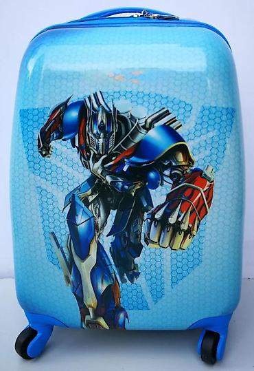 Putni koferi i torbe: Dečiji kofer u plavoj boji sa motivom Transformersa, idealan za — 3