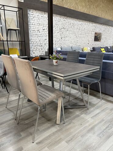 столы для кухня: Кухонный Стол, цвет - Серый, В рассрочку, Новый