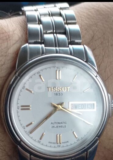 tissot saat: İşlənmiş, Qol saatı, Tissot, rəng - Gümüşü