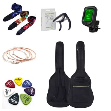 акустическая гитара фендер: Чехлы, струны, медиаторы, ремни, каподастры, колки, тюнера, подставки