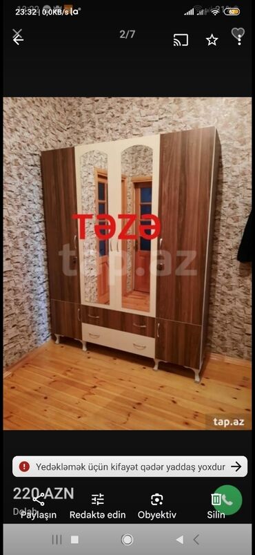 Dolablar: Yeni, Açılan, 4 qapılı Düz dolab, Qarderob, paltar dolabı, Azərbaycan — 21