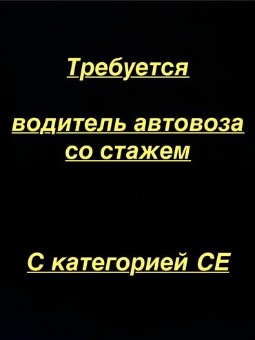 дополнительная работа: Автовоз айдоочу керек стажы бар, категория CE Требуется водитель