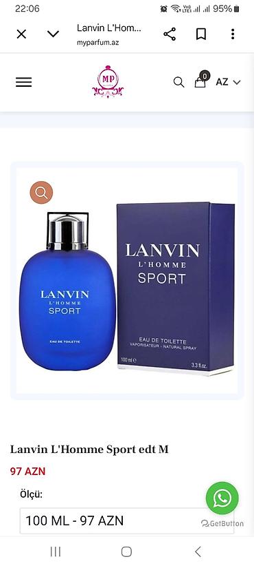 ətr: Lanvin sport ətri yeni — 1