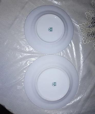 Qab-qacaq və mətbəx ləvazimatları: Boşqablar, 2 ədədli dəst, rəng - Ağ, Farfor — 3