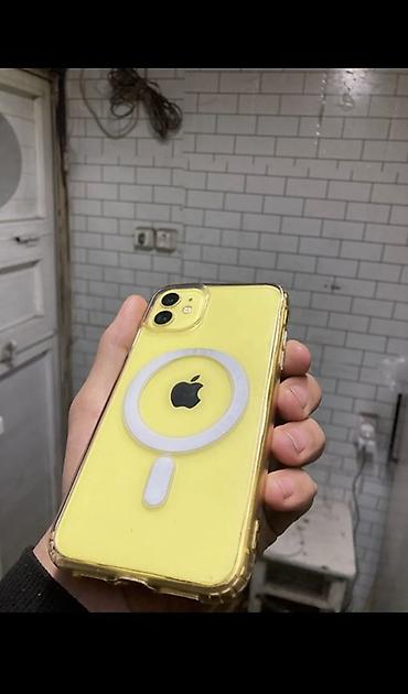 IPhone 11, Б/у, 128 ГБ, Желтый, Чехол, 68 %