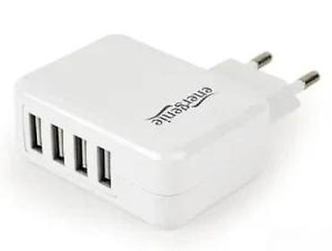 Žičani punjači za telefone: Univerzalni zidni punjač sa 4 USB izlaza – Energenie/Gembird - 4 USB — 18