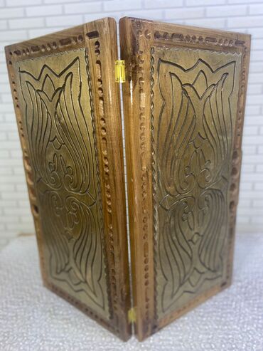 Nərdlər: Əl işləri oymalı taxta nərd-taxta dəsti - Material: tam ağac (taxta) — 3