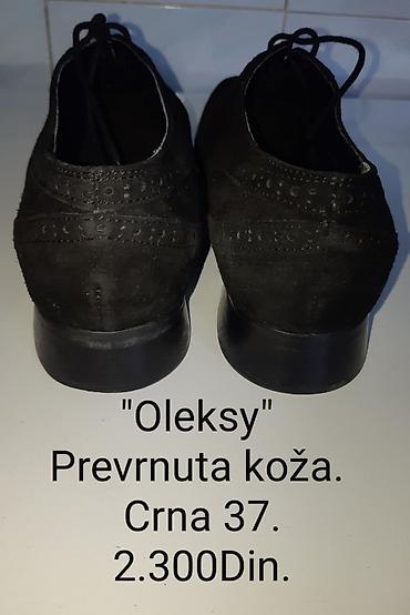 jake boje: Oleksy ženske cipele – crne, broj 37. Materijal: Prirodna prevrnuta — 5