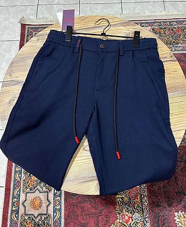 nike tech fleec: Мужские брюки ISAIA - Цвет: тёмно-синий (navy) - Посадка: комфортная — 1