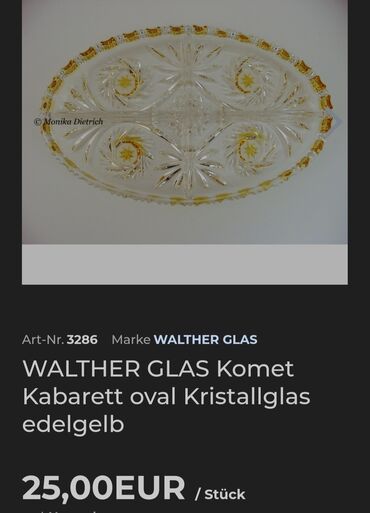 Ostalo posuđe: Tanjir Walther kristal Nemacka 80te. Tanjir perfektno ocuvan,nigde na lalafo.rs — 4 Ostalo posuđe: Tanjir Walther kristal Nemacka 80te. Tanjir perfektno ocuvan,nigde — 4