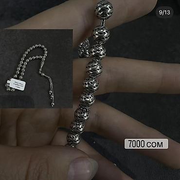 Серебряные браслеты: Серебряные четки — несколько вариантов дизайна. - Материал: серебро — 7