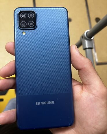 LuAZ: Samsung Galaxy A12, 32 GB, rəng - Göy, Barmaq izi, Face ID